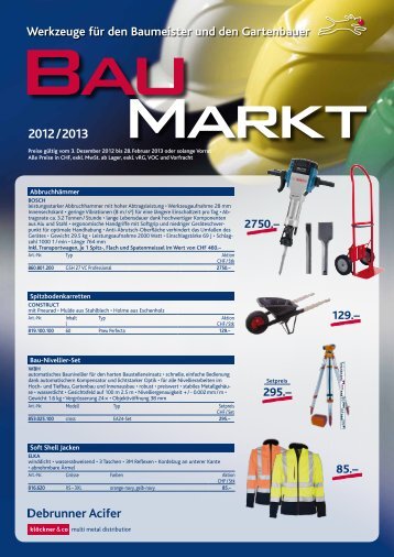 Baumarkt 2012 / 2013 deutsch (pdf/1.99MB) - Debrunner Acifer