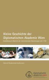 Kleine Geschichte der Diplomatischen Akademie Wien - Diplomatic ...