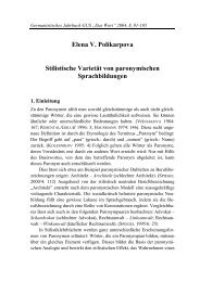 Elena V. Polikarpova Stilistische Varietät von paronymischen ...