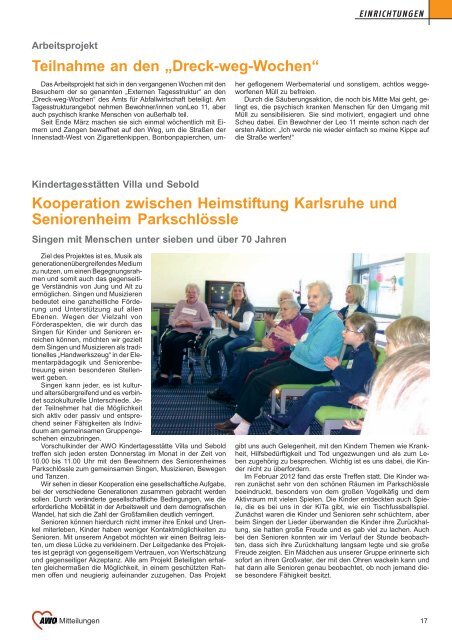 AWO Mitteilungen Ausgabe Juli 2012 - AWO Karlsruhe