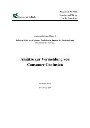 Ansätze zur Vermeidung von Consumer Confusion