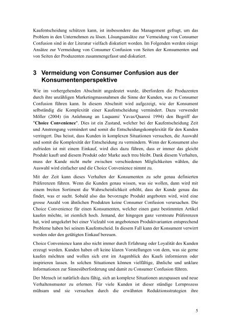 Ansätze zur Vermeidung von Consumer Confusion