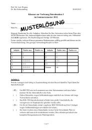 MUSTERLÖSUNG - Praktische Informatik / Datenbanken