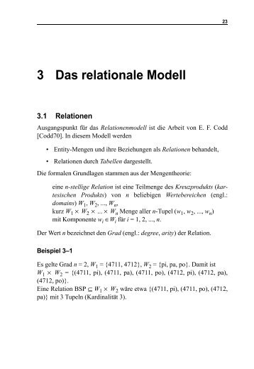 Kapitel 3 - Praktische Informatik / Datenbanken