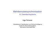 Mehrbenutzersynchronisation - DBAI - Technische Universität Wien