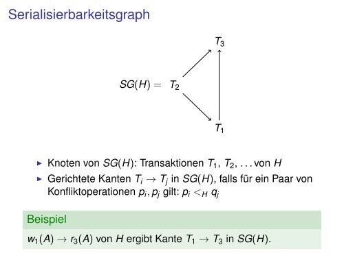 Mehrbenutzersynchronisation - DBAI - Technische Universität Wien