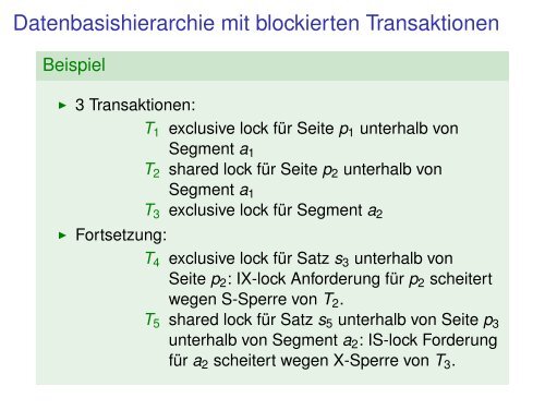 Mehrbenutzersynchronisation - DBAI - Technische Universität Wien