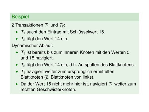 Mehrbenutzersynchronisation - DBAI - Technische Universität Wien