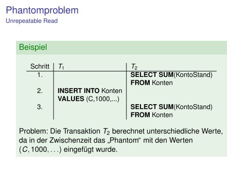 Mehrbenutzersynchronisation - DBAI - Technische Universität Wien