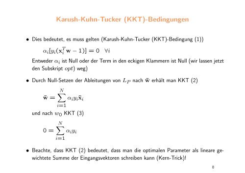 Optimal-trennende Hyperebenen und die Support Vector Machine