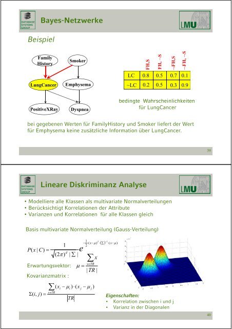 Klassifikation - Database Systems Group - Ludwig-Maximilians ...