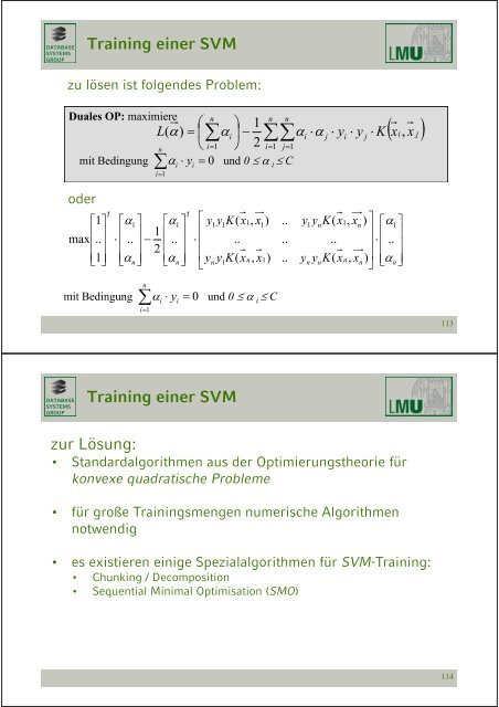 Klassifikation - Database Systems Group - Ludwig-Maximilians ...