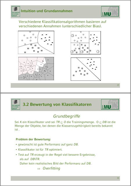 Klassifikation - Database Systems Group - Ludwig-Maximilians ...