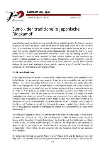Sumo – der traditionelle japanische Ringkampf - Botschaft von Japan
