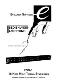 Evolution Synthesis EVS-1 Anleitung - Deep!sonic