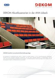 DEKOM Akustikszenarien in der AHA-Lübeck