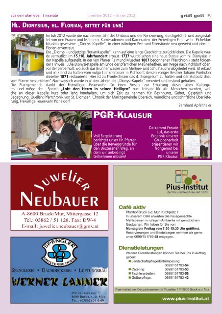 Pfarrblatt November 2012 - Katholische Kirche Steiermark