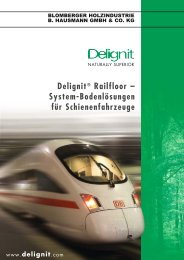 Delignit® Railfloor – System-Bodenlösungen für Schienenfahrzeuge