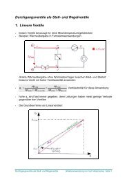 Durchgangsventile als Stell- und Regelventile 1. Lineare ... - delta-q