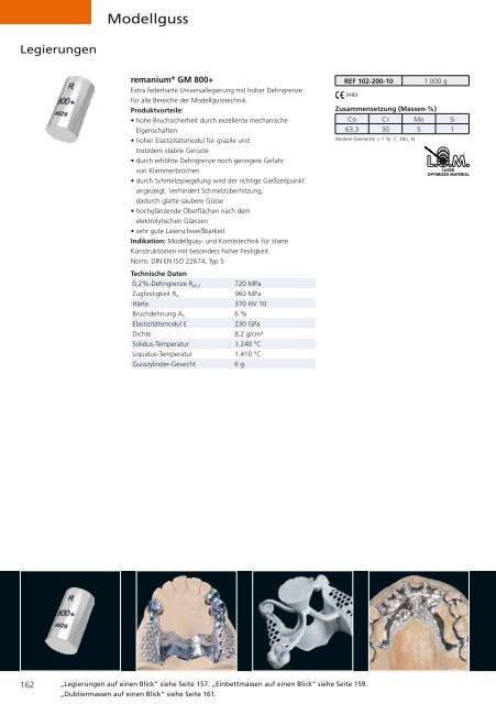 Zahntechnikkatalog - Modellguss - DENTAURUM