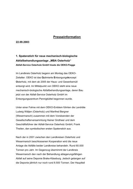 MBA Osterholz - Deponie-stief.de