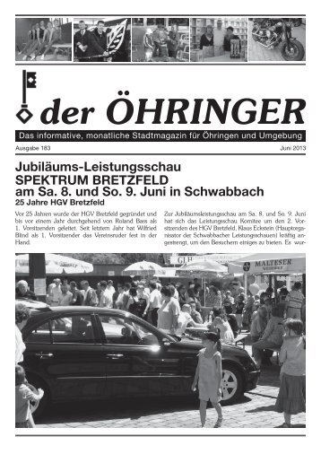 Juni 2013 der Öhringer Ausgabe 183