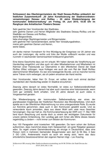 Schlusswort OB zwanzig Ja....pdf - Dessau-Roßlau