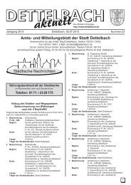 Amts- und Mitteilungsblatt der Stadt Dettelbach