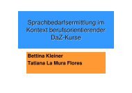 Sprachbedarfsermittlung - Deutsch am Arbeitsplatz