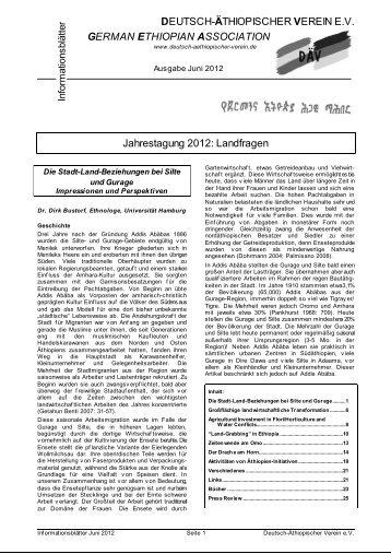 06/12 Jahrestagung 2012: Landfragen - Deutsch-Aethiopischer-Verein