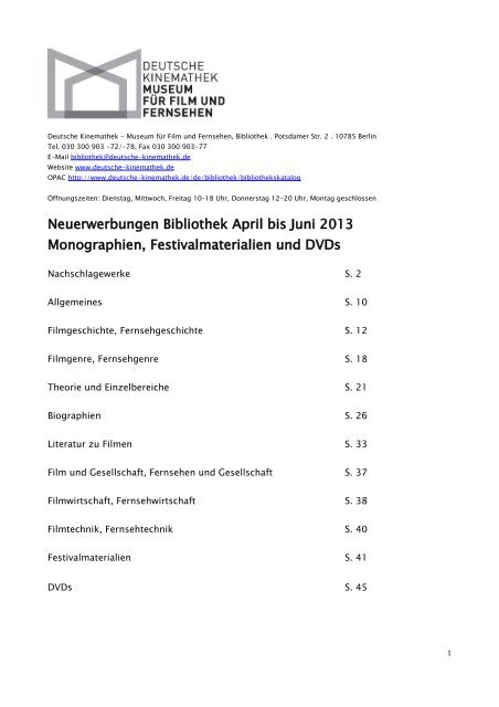 April/Juni (pdf) - Deutsche Kinemathek