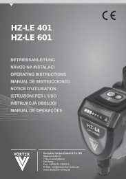 HZ-LE 401 HZ-LE 601 - Deutsche Vortex GmbH & Co. KG