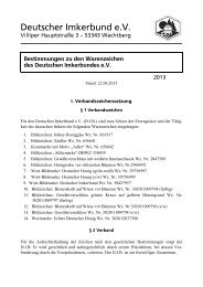Bestimmungen zu den Warenzeichen - Deutscher Imkerbund e.V.