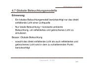 4.7 Globale Beleuchtungsmodelle - DFKI