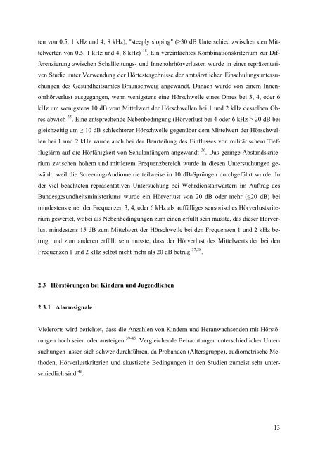 Kinder-Umwelt-Survey (KUS) 2003/06, Lärm - Deutscher ...