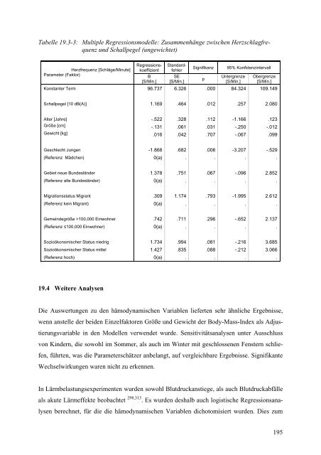 Kinder-Umwelt-Survey (KUS) 2003/06, Lärm - Deutscher ...