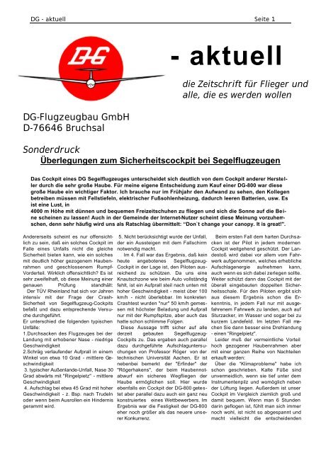 - aktuell - DG Flugzeugbau GmbH