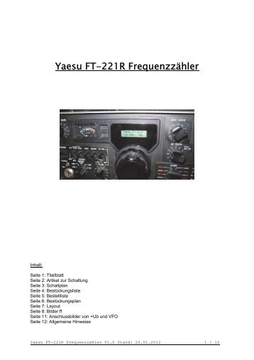 Yaesu FT-221R Frequenzzähler - DG7XO