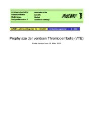 Leitlinie: Prophylaxe der venösen Thromboembolie (VTE ... - DGAI
