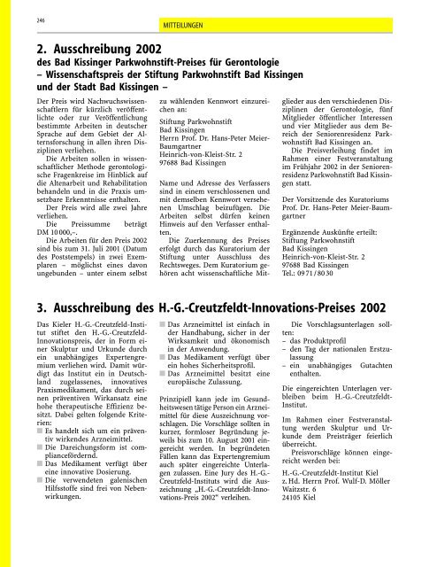 3/2001 - Deutsche Gesellschaft für Gerontologie und Geriatrie