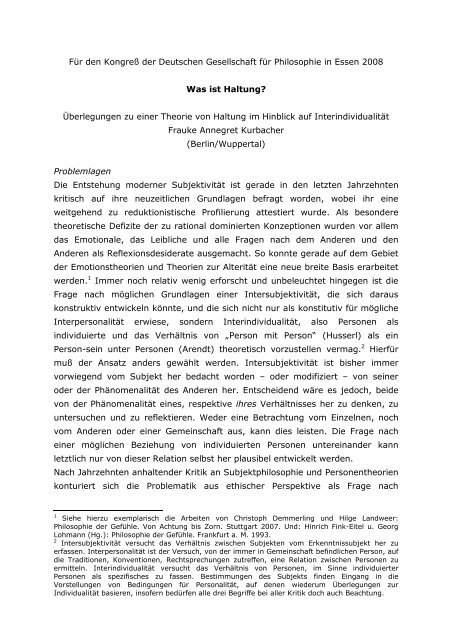 Kurbacher Was ist Haltung - pdf - DGPhil 2008
