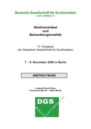 Abstinenzideal und Behandlungsrealität - Deutsche Gesellschaft für ...