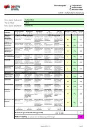 Bewertung der Studienarbeit Bachelorarbeit ... - DHBW Karlsruhe