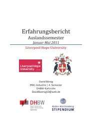 Erfahrungsbericht Auslandssemester - DHBW Karlsruhe