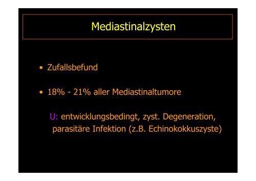 MEDIASTINALTUMORE - Diagnostikum Graz Süd