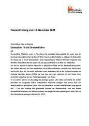 Pressemitteilung vom 10. November 2008 - Diakonie Hochfranken