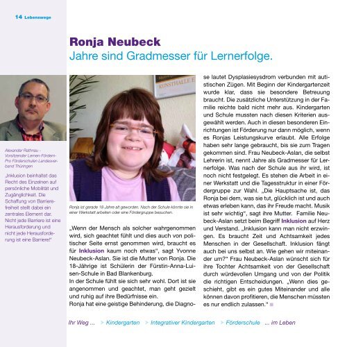 Individuelle Lebenswege. Inklusion - Diakoniestiftung Weimar Bad ...