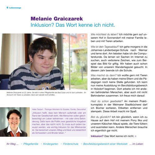 Individuelle Lebenswege. Inklusion - Diakoniestiftung Weimar Bad ...