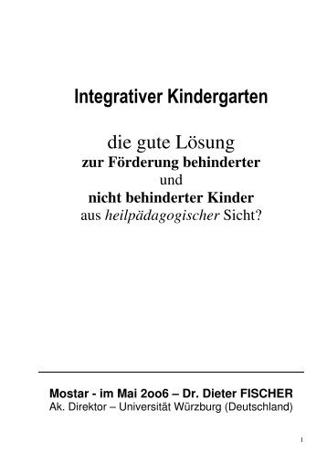 Integrativer Kindergarten die gute Lösung - Evangelisches ...