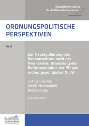 Zur Neuregulierung des Bankensektors nach der Finanzkrise ...